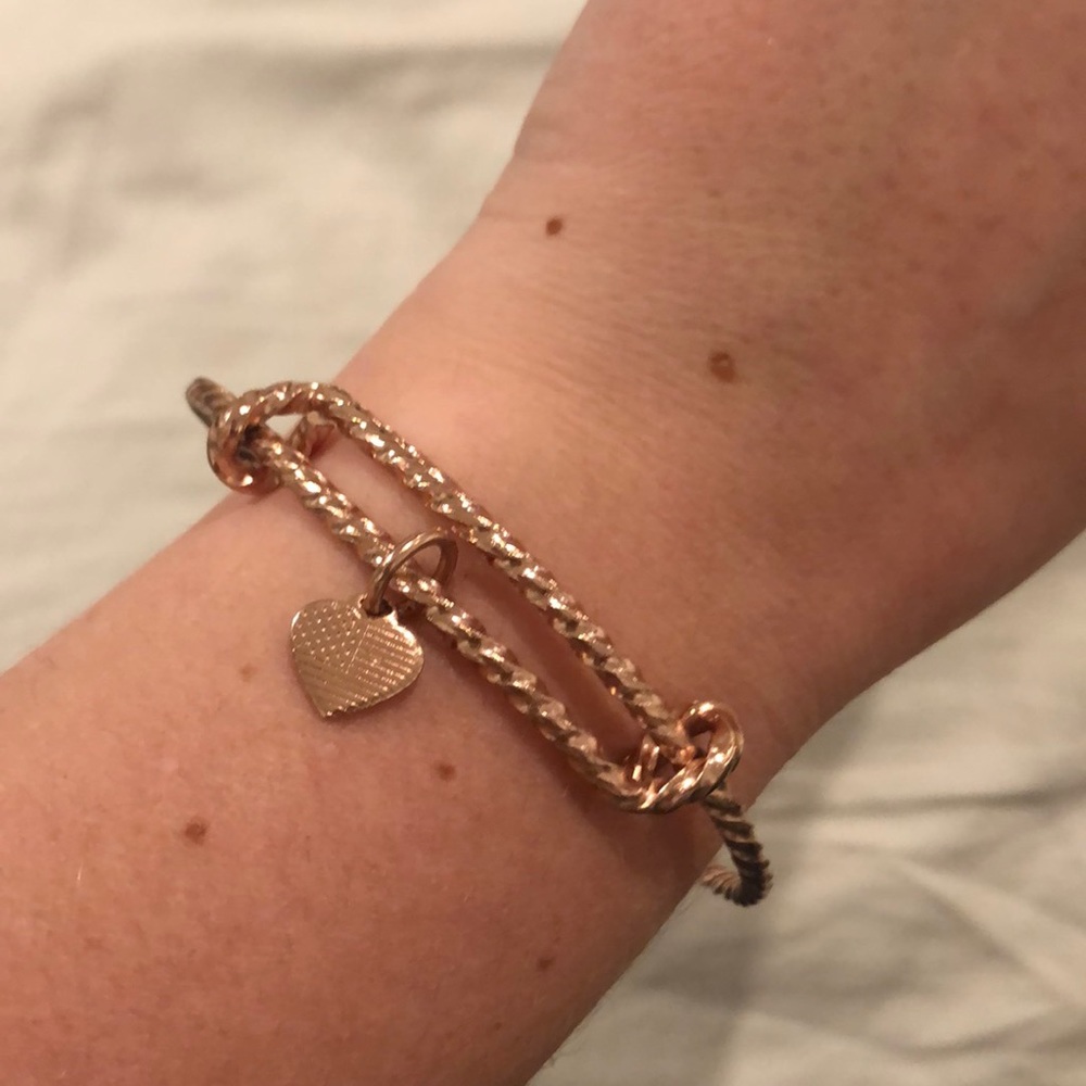 Rose gold Alex and ani bangle